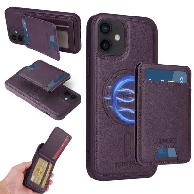 BETOPNICE iPhone 12 Pro Fodral KonstLäder - Lila