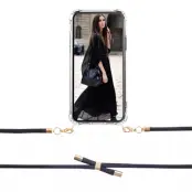 Boom iPhone 12&12 Pro skal med mobilhalsband- Rope Black