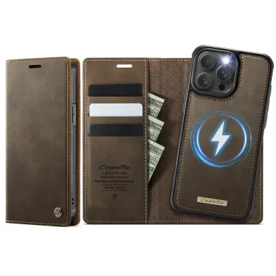 CASEME C49 Fodral för iPhone 12 Pro/12 6.1 tum - Kaffe