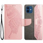 Fjärilar iPhone 12/12 Pro Plånboksfodral - Rose Gold
