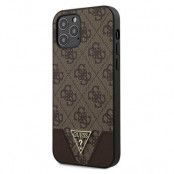 Guess iPhone 12 & 12 Pro Skal 4G Triangle Collection Brun