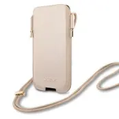 Guess Saffiano Halsbandsfodral 6.1"- Guld