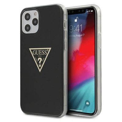 Guess Skal iPhone 12 & 12 Pro Metallic - Svart