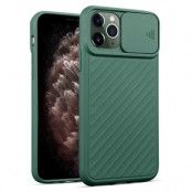 iPhone 12 / 12 Pro Skal med Kameraskydd - Mörk Grön
