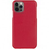iPhone 12 Pro G-Case Kort PU-Läderskal - Röd