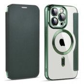 iPhone 12 Pro Magsafe Plånboksfodral RFID Flip - Grön