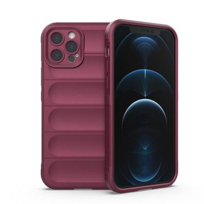 iPhone 12 Pro Skal Magic Shield Flexible Armored - Burgundy