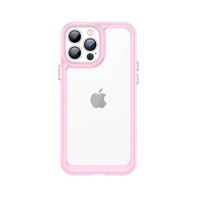 iPhone 12 Pro Skal Outer Space med en Gelram - Rosa