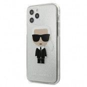 Karl Lagerfeld iPhone 12 & 12 Pro Skal Glitter Karl Silver