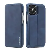 LC.IMEEKE iPhone 12 Pro Fodral KonstLäder - Blå