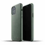 Mujjo Full Leather Case iPhone 12 & 12 Pro - Grön