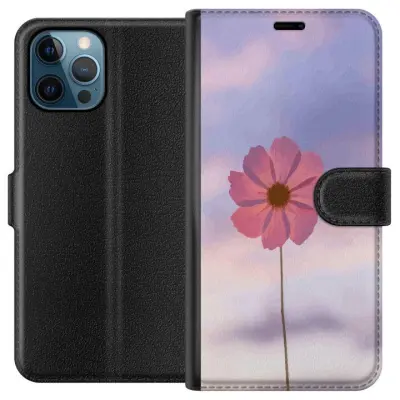Plånboksfodral till Apple iPhone 12 Pro med Rosa blomma