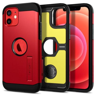 SPIGEN Tough Armor mobilskal iPhone 12 & 12 Pro Röd