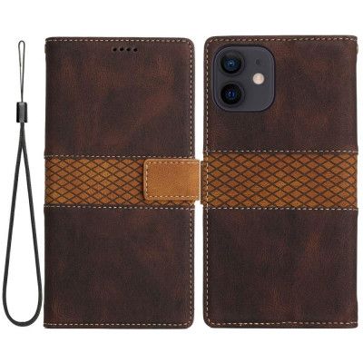 Splicing Design iPhone 12/12 Pro Plånboksfodral - Brun