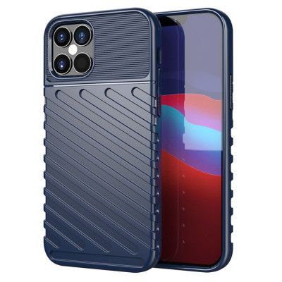 Thunder Twill Texture Skal iPhone 12 & 12 Pro - Blå