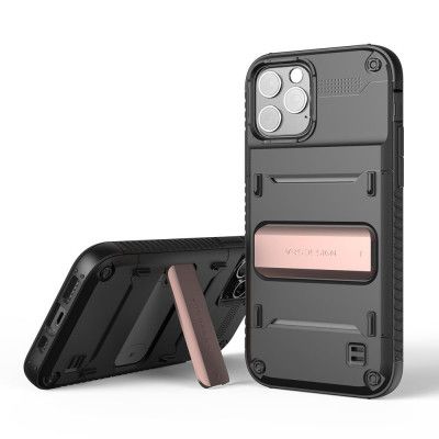 VRS DESIGN Damda QuickStand Skal iPhone 12 & 12 Pro - Svart Bronze