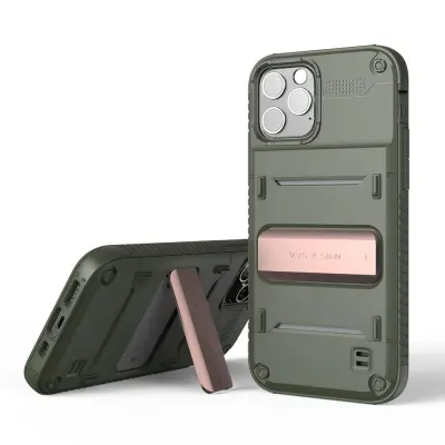 VRS DESIGN Damda QuickStand Skal iPhone 12&12 Pro - Green Bronze