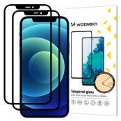 [2 PACK] Wozinsky Full Glue Härdat Glas Skärmskydd iPhone 12 Pro / 12 - Svart