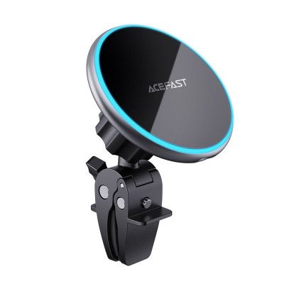 Acefast MagSafe Qi Trådlös Billaddare 15W Luftventil - Svart