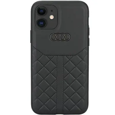Audi  iPhone 12/12 Pro Mobilskal Äkta Läder - Svart
