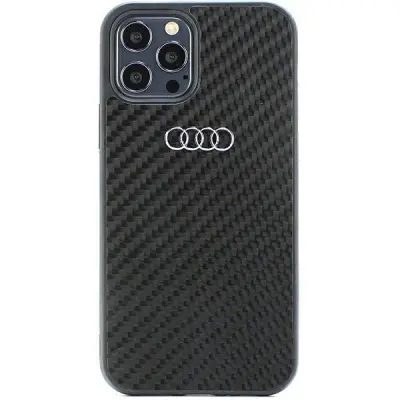 Audi  iPhone 12/12 Pro Mobilskal Carbon Fiber - Svart