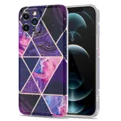 BOOM - Grid skal iPhone 12 & 12 Pro - Lila Marmor