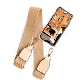 Boom iPhone 12 & 12 Pro skal med mobilhalsband- Belt Beige