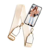 Boom iPhone 12 & 12 Pro skal med mobilhalsband- Belt White
