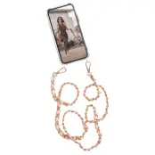 Boom iPhone 12 & 12 Pro skal med mobilhalsband- Chain Pink