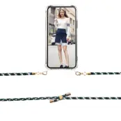 Boom iPhone 12 & 12 Pro skal med mobilhalsband- Rope CamoGreen