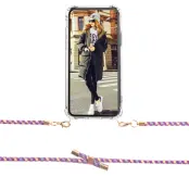 Boom iPhone 12 & 12 Pro skal med mobilhalsband- Rope CamoPurple