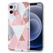 BOOM - Grid Skal iPhone 12 & 12 Pro- Rosa Marmor