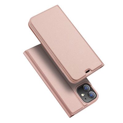 Dux Ducis PU Läder Plånboksfodral iPhone 12 - Rose Gold