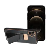 Forcell Leather skal Kickstand till iPhone 12 / 12 PRO Svart