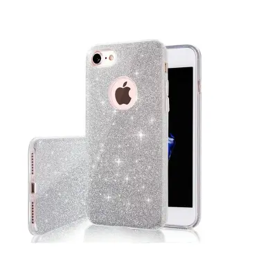 Glitter Skal till iPhone 12/12 Pro Silver