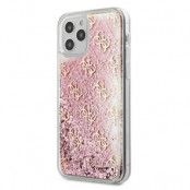Guess Skal iPhone 12 & 12 Pro Liquid Glitter - Rosa