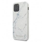 Guess skal iPhone 12 & 12 Pro Marble - Vit