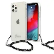 Guess Skal iPhone 12 & 12 Pro Black Pearl - Transparent