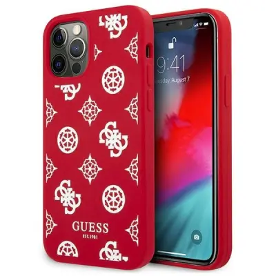 GUESS Skal iPhone 12 & 12 Pro Peony Collection - Röd