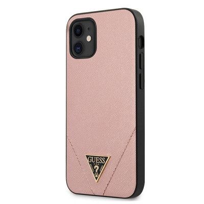 Guess skal iPhone 12 & 12 Pro Saffiano - Rosa