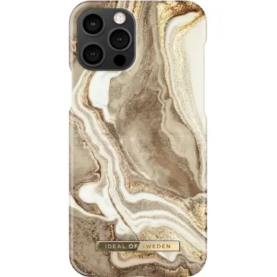 iDeal Fashion Skal iPhone 12 & 12 Pro - Golden Sand Marble