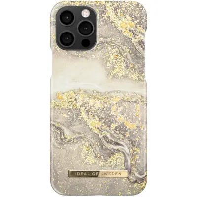 iDeal Fashion Skal iPhone 12 & 12 Pro - Sparkle Greige Marble