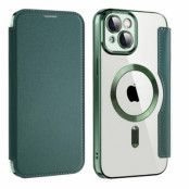 iPhone 12 Magsafe Plånboksfodral RFID Flip - Grön