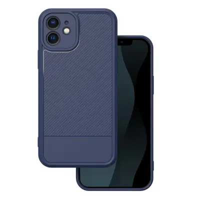 iPhone 12 Mobilskal Simple Carbon (Blå)