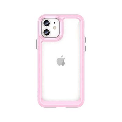 iPhone 12 Skal Outer Space med en Gelram - Rosa