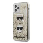 Karl Lagerfeld iPhone 12 & 12 Pro Skal Glitter Karl & Choupette - Guld