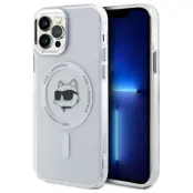 Karl Lagerfeld iPhone 12/12 Pro Mobilskal MagSafe IML Choupette Head - Vit