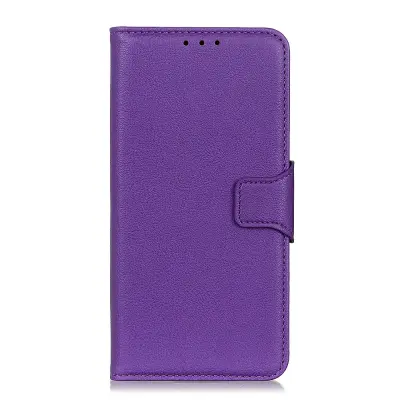 Litchi Plånboksfodral iPhone 12 & 12 Pro- Lila