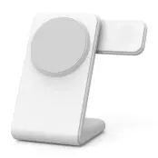 M7 3-i-1 magnetisk trådlös laddare 15W för iPhone 12-15, vit