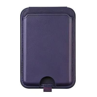 Magsafe Korthållare Magnetisk Kickstand PU-Läder - Lila